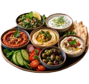 Turkish and Lebanese cold mezze